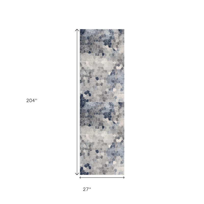 HomeRoots Cobblestone Contemporary Square Area Rug
