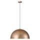 preview thumbnail 15 of 19, 1-Light Modern Industrial Distressed Gold Leaf Bowl Dome Oversized Pendant Light for Kitchen Island
