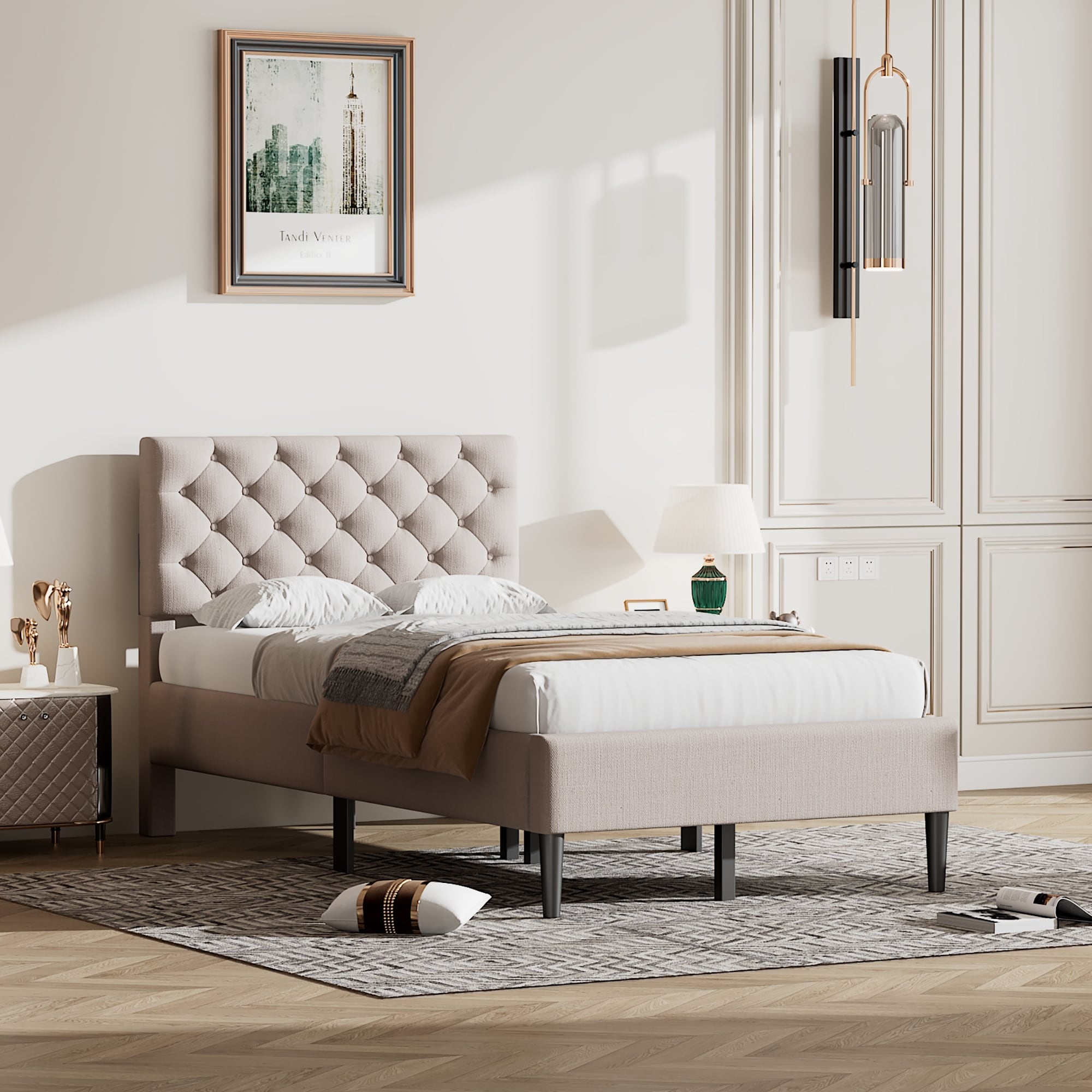 Elegant sales upholstered beds