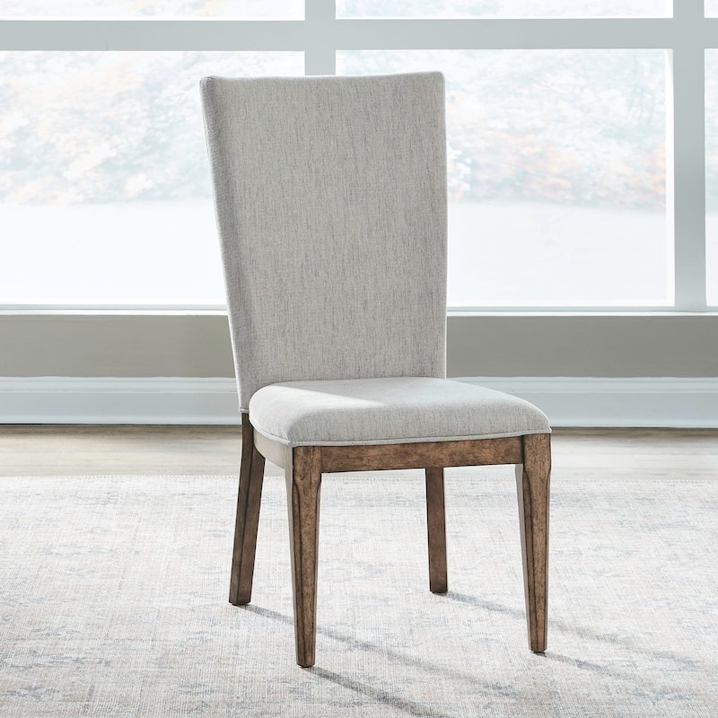 Liberty Furniture Carolina Park Trestle Table, Upholstered Side Chairs Dining Set