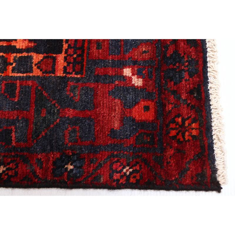 ECARPETGALLERY Hand-knotted Anatolian Vintage Dark Red Wool Rug - 4'4 x 7'1