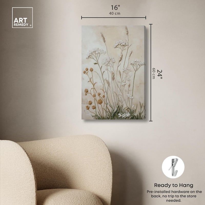 Plaster Petal Panorama Canvas by Art Remedy, Gallery Wrapped