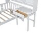 preview thumbnail 10 of 18, Multifunctional Twin Size Wood Bookshelf Platform Bed with Built-in Desk and Chair