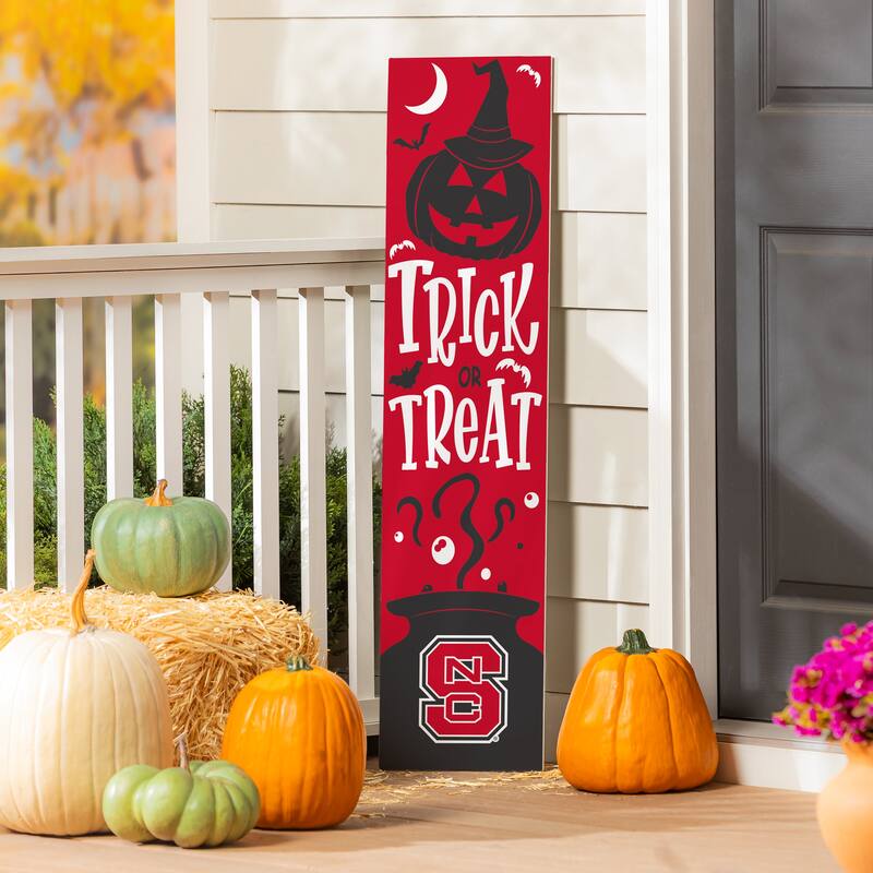 47" Double Sided Seasonal Porch Leaner, North Carolina State University - 47" x 11.25" - Halloween
