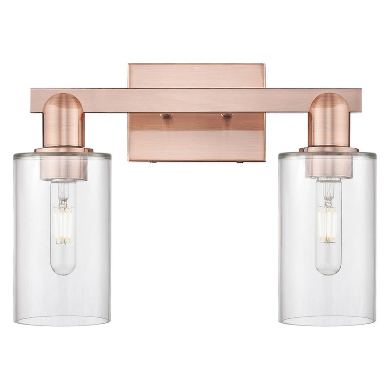 Innovations Lighting Endless Possibilities Arcadia - Clymer - 2 Light 15" Bath Vanity Light - Clear/Antique Copper