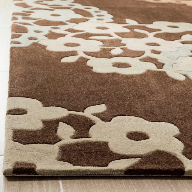 SAFAVIEH Handmade Modern Art Neetu Modern Polyester Rug