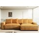 preview thumbnail 2 of 59, Transitional Luxe Upholstered Living Room Sectional 106.7 inch