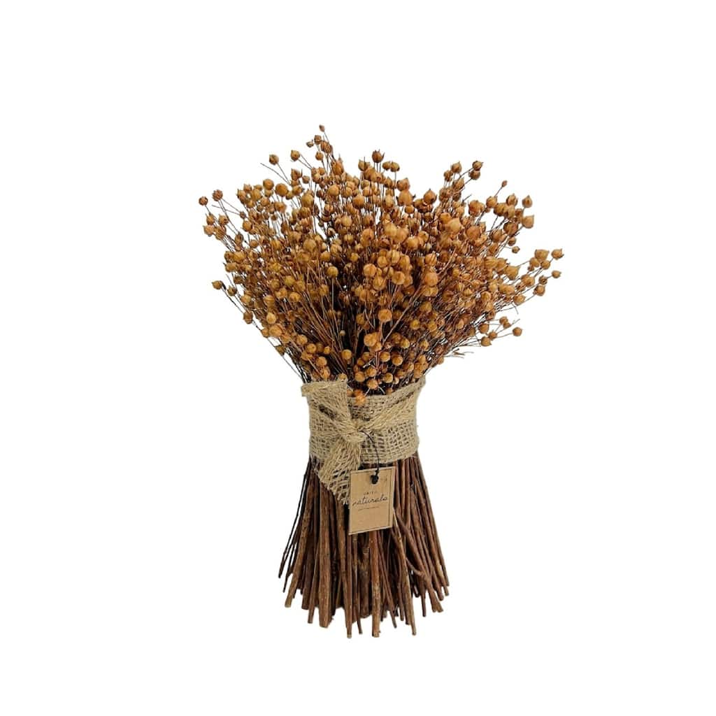 Bunch of Grassy Artificial Plant - 11.75" - Ochre Brown