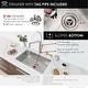 preview thumbnail 20 of 27, STYLISH 27"L x 18"W Stainless Steel 18 Gauge Single Basin Undermount Kitchen Sink with Basket Strainer