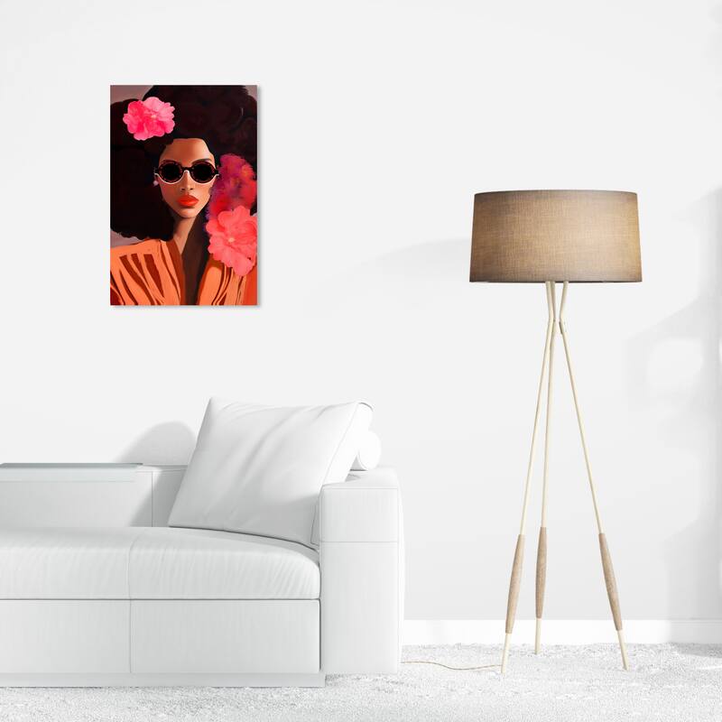 Wynwood Studio Fashion and Glam Glamorama V Orange and Glam Wall Art Canvas Print - 24 x 16