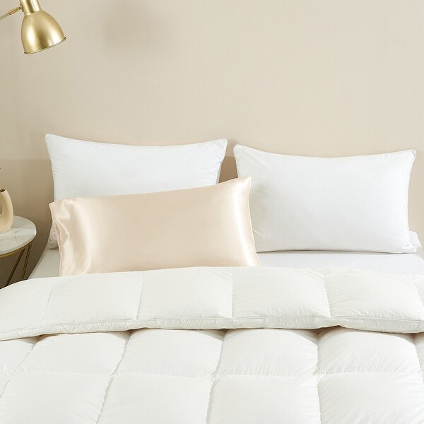 2 Pillow Cases Standard DreamHome Satin Pillow Case with Zipper Burgundy 