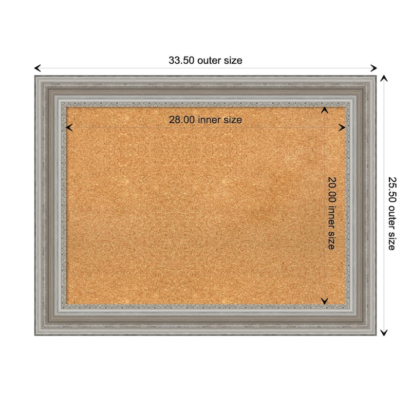 Parlor Framed Cork Bulletin Memo Board