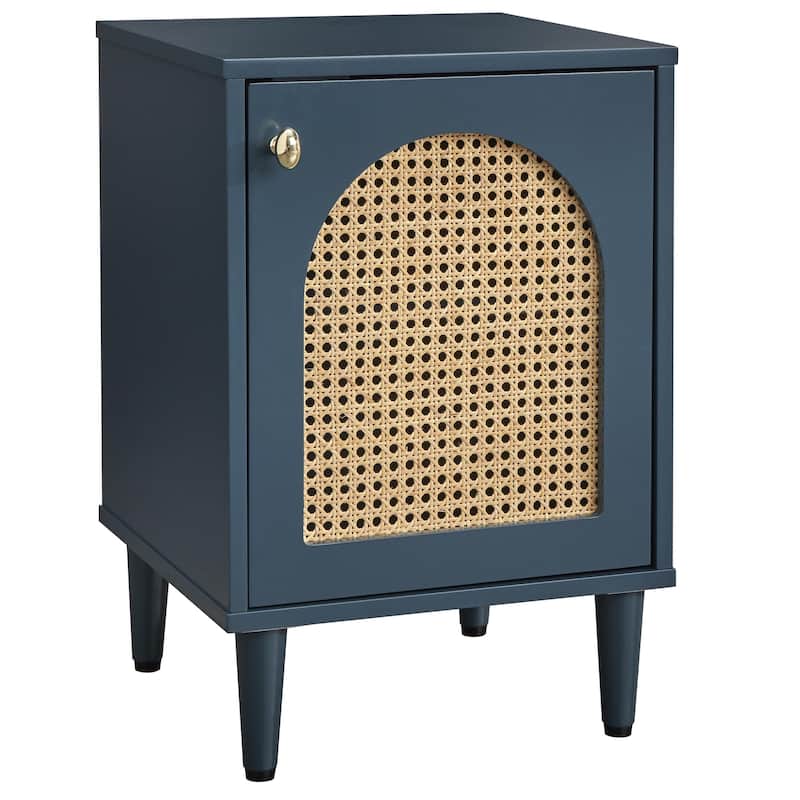 Lifestorey Taylor Nightstand with Natural Cane