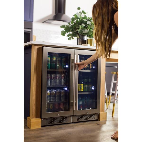 Shop Avallon Abr151glh 15 Wide 86 Can Energy Efficient Beverage Center Overstock 14270313 Stainless Steel