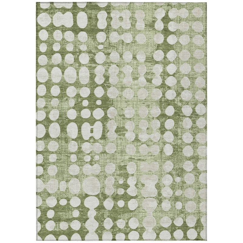 HomeRoots Abstract Transitional Rectangle Outdoor Rug