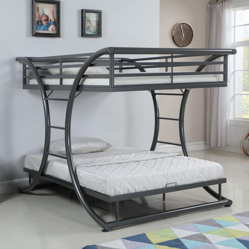 Stephan Contemporary Gunmetal Metal Frame Bunk Bed