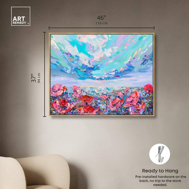 Poppy Paradise Canvas by Art Remedy