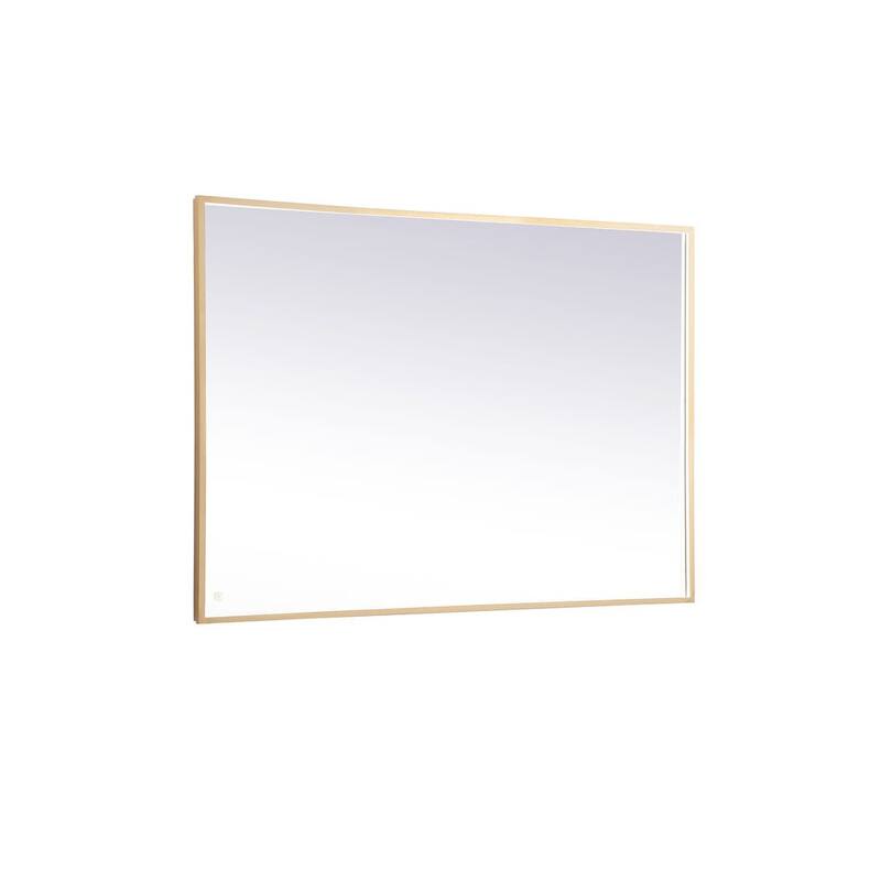 Elegant Lighting MRE64260 Pier 60" W x 42" H Modern Rectangular - Brass
