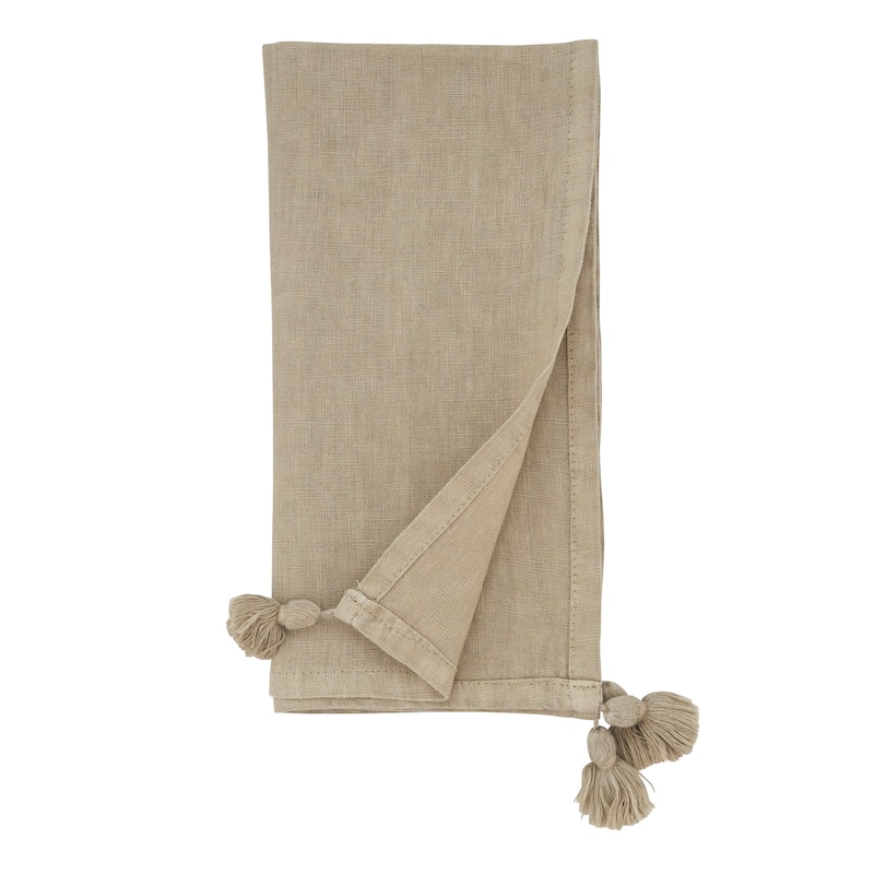 Table Napkins With Tassel Design (Set of 4)