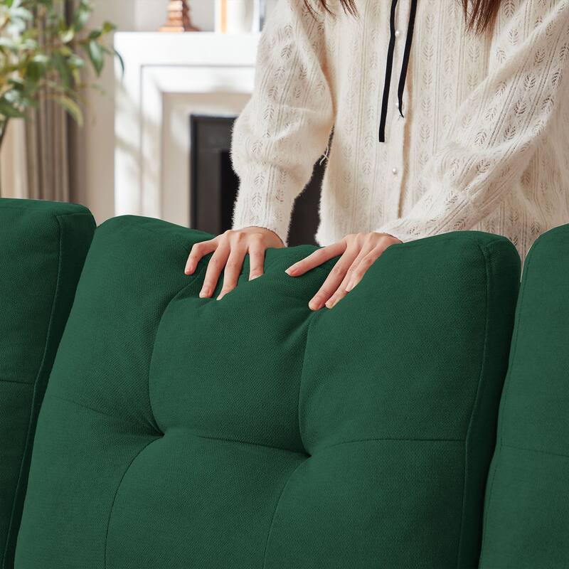 76.18" Upholstered Sleeper Pull Out Sofa Couch with Storage Chaise