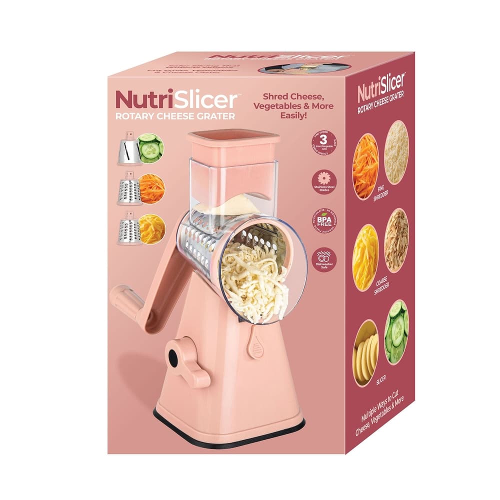 NutriSlicer Vegetable Slicer Cheese Grater Potato Slicer Salad Chopper with Suction Base