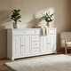preview thumbnail 2 of 31, Combo Dresser Chest Storage Cabinet Buffet Sideboard White/Black/Grey 59" Buffet Cabinet Sideboard, Multi-Use Console Table