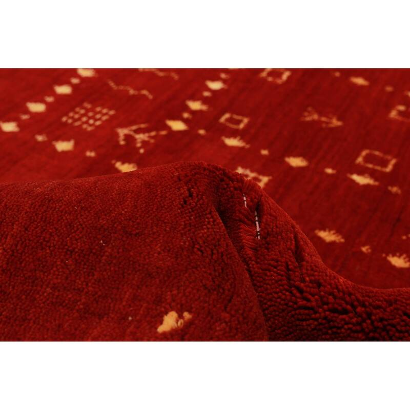 Kashkuli Gabbeh Red Rug 4'6" x 6'6" - 4'6 x 6'6