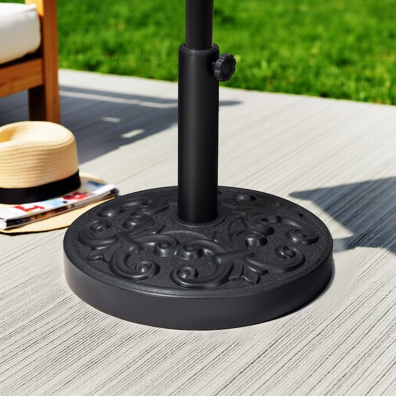 Pellebant 30 to 45 lbs Heavy Duty Patio Market Round Concrete Umbrella Base