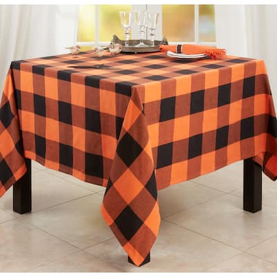 Tablecloth With Buffalo Plaid Design