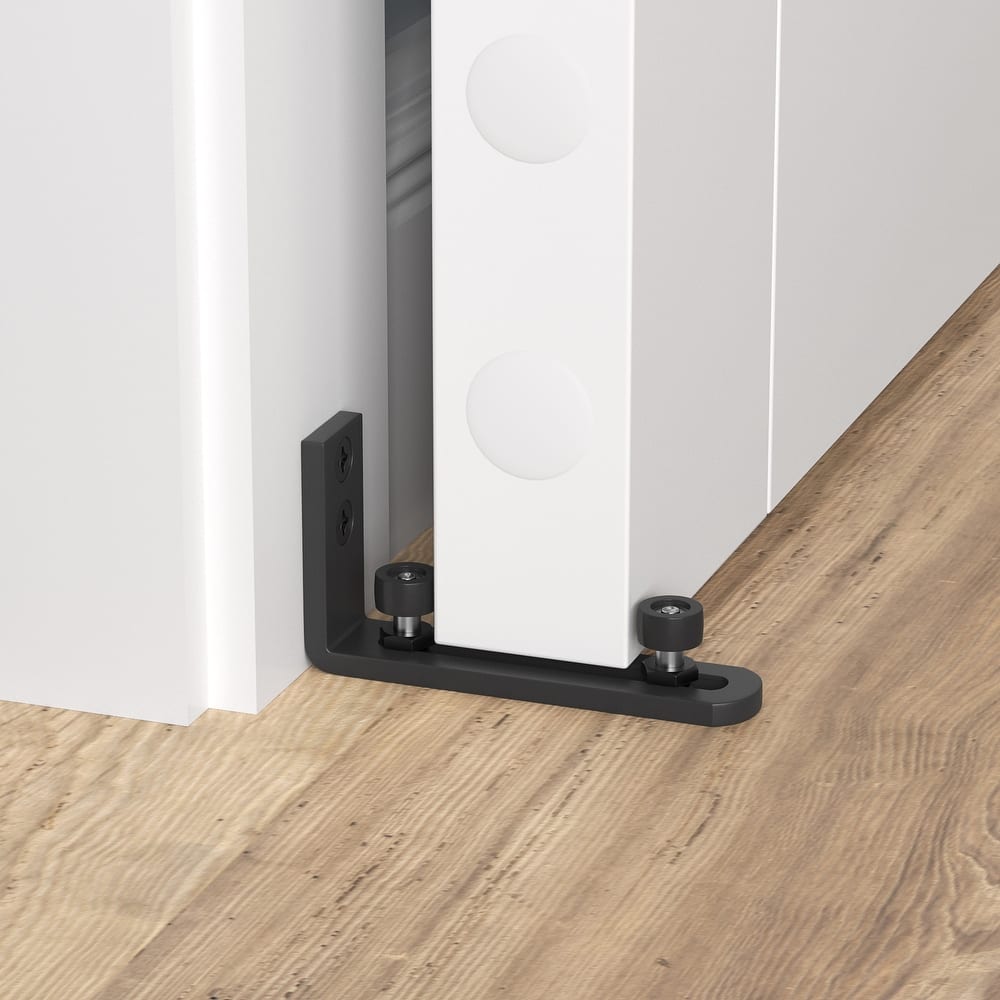 Sanding 30in./36in./42in.x 84in. 5 Frosted Glass White/Grey PVC Surface MDF Sliding Barn Door With Hardware Kit