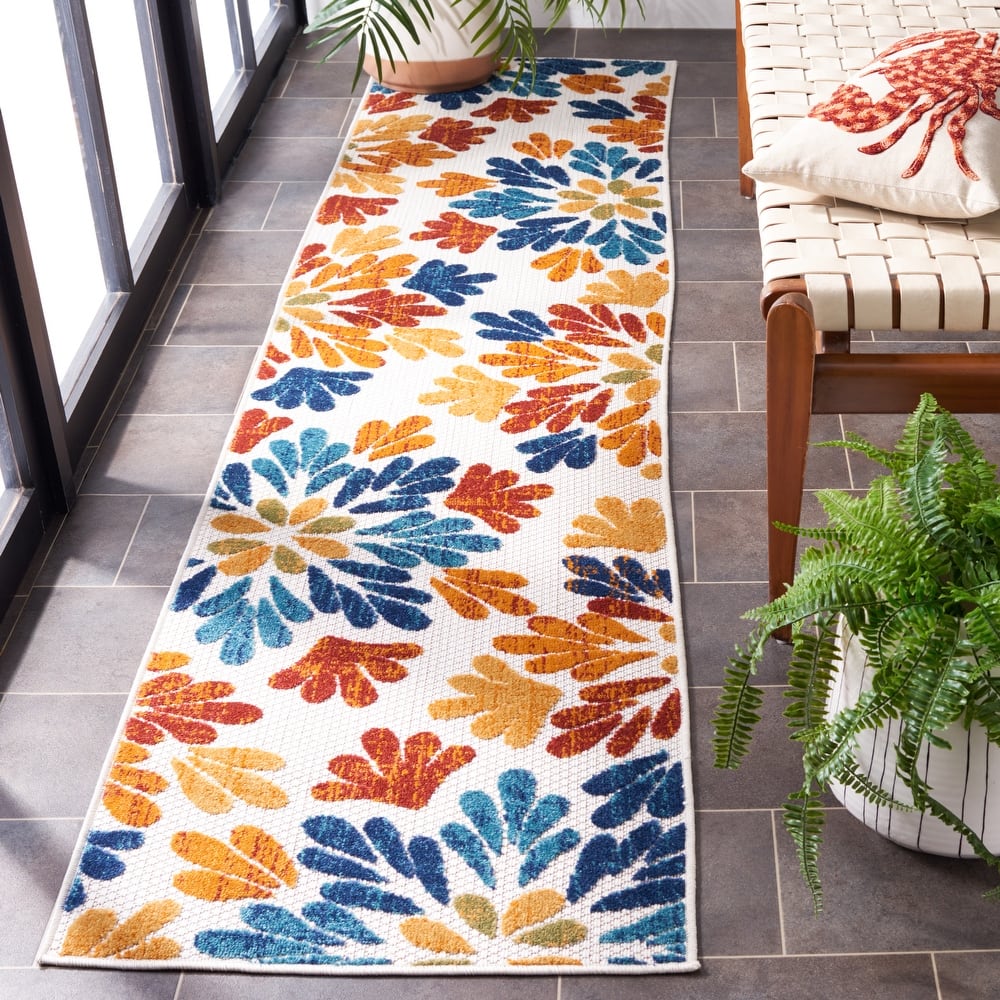 SAFAVIEH Cabana Diellza Indoor/ Outdoor Waterproof Patio Floral Rug