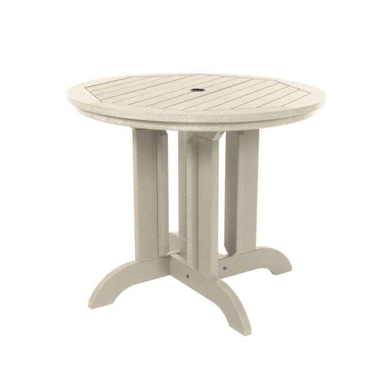HIGHWOOD Commercial Grade 36" Round Bistro Dining Height Table - Whitewash