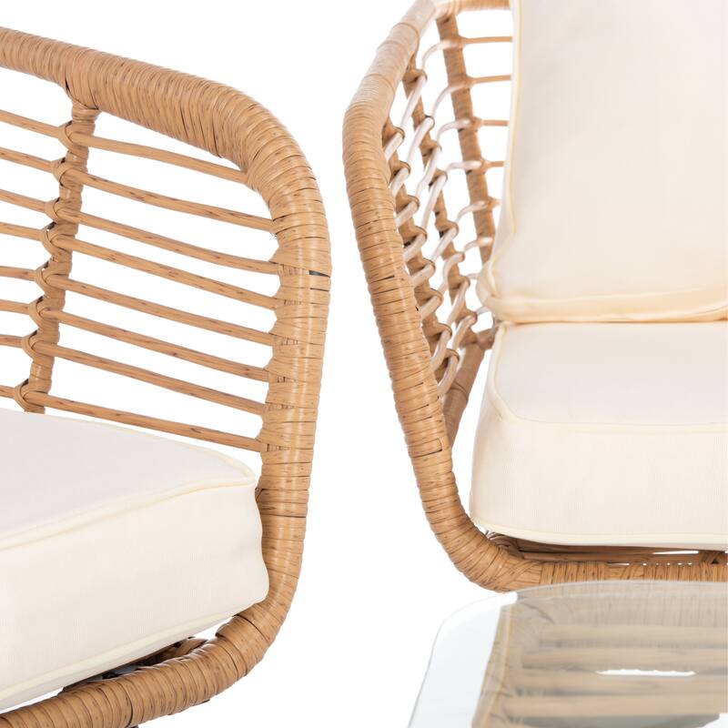 SAFAVIEH Outdoor Lilianna 4-Piece Patio Set - 54W x 28D x 29H
