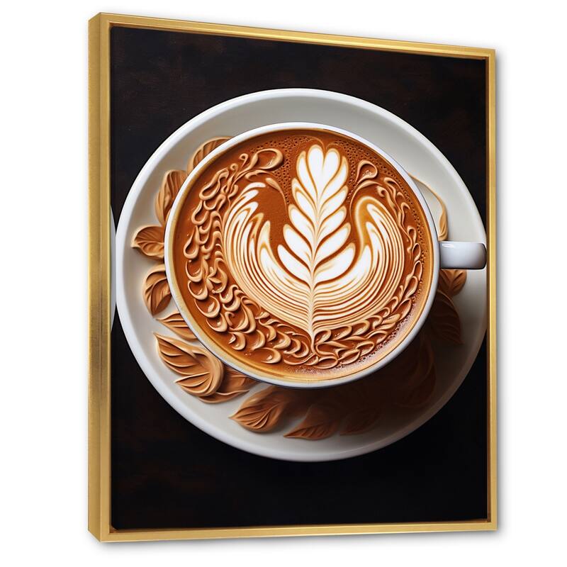 Designart quot Food Baristas Art I quot Cooking Framed Canvas Print Bed Bath