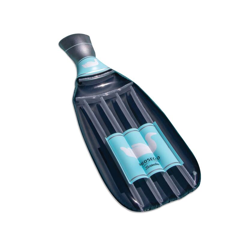 86" Gray and Blue Prosecco Bottle Swimming Pool Lounge Float