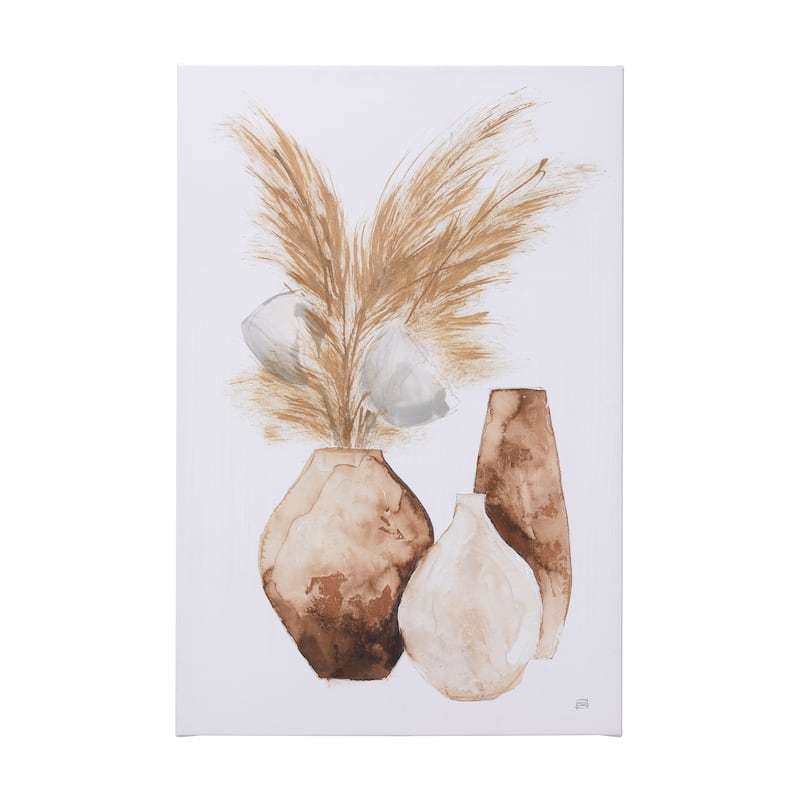 Vase Gray Pods (30 x 45 ) Canvas Art Print - Large
