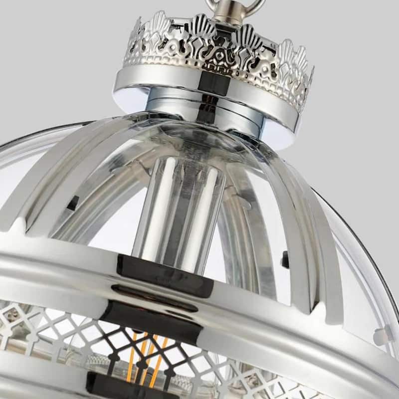 12 Inch Wide Mini Pendant Lamp 19th Century Victorian Style Globe Lantern