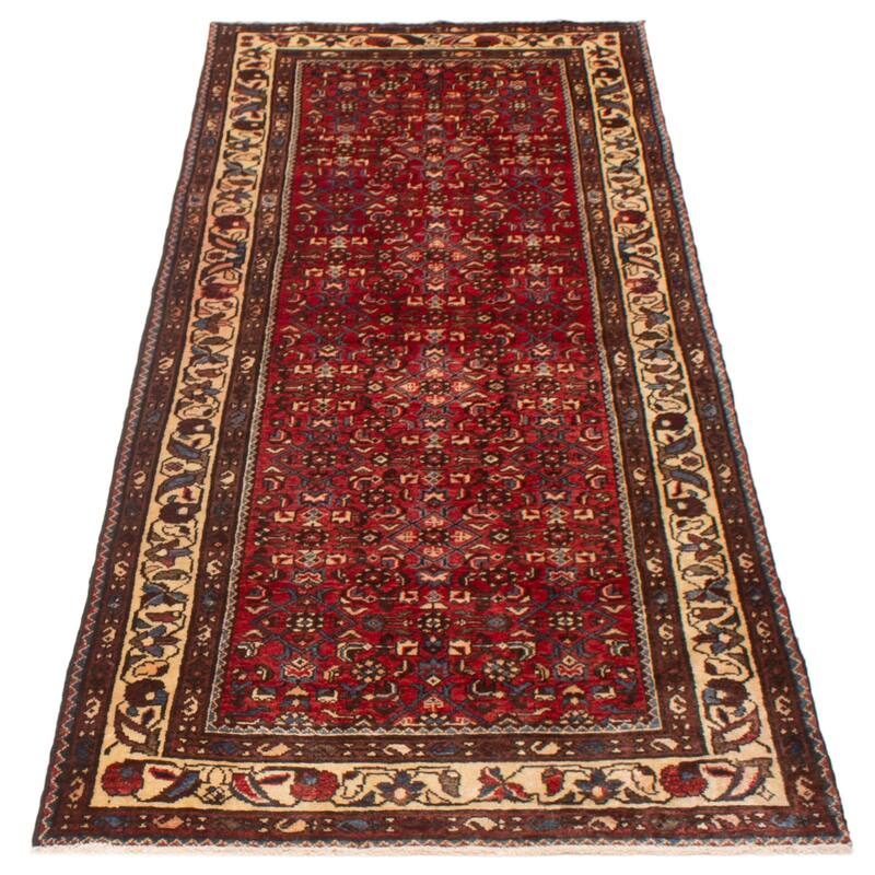 ECARPETGALLERY Hand-knotted Andelz Red Wool Rug - 3'9 x 9'10