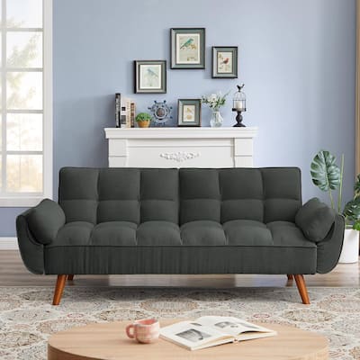 75.39" Futon Sofa Bed-Convertible Couch Loveseat Sleeper for Living Room, Bedroom, Studio, Apartment, Dorm, Home Office