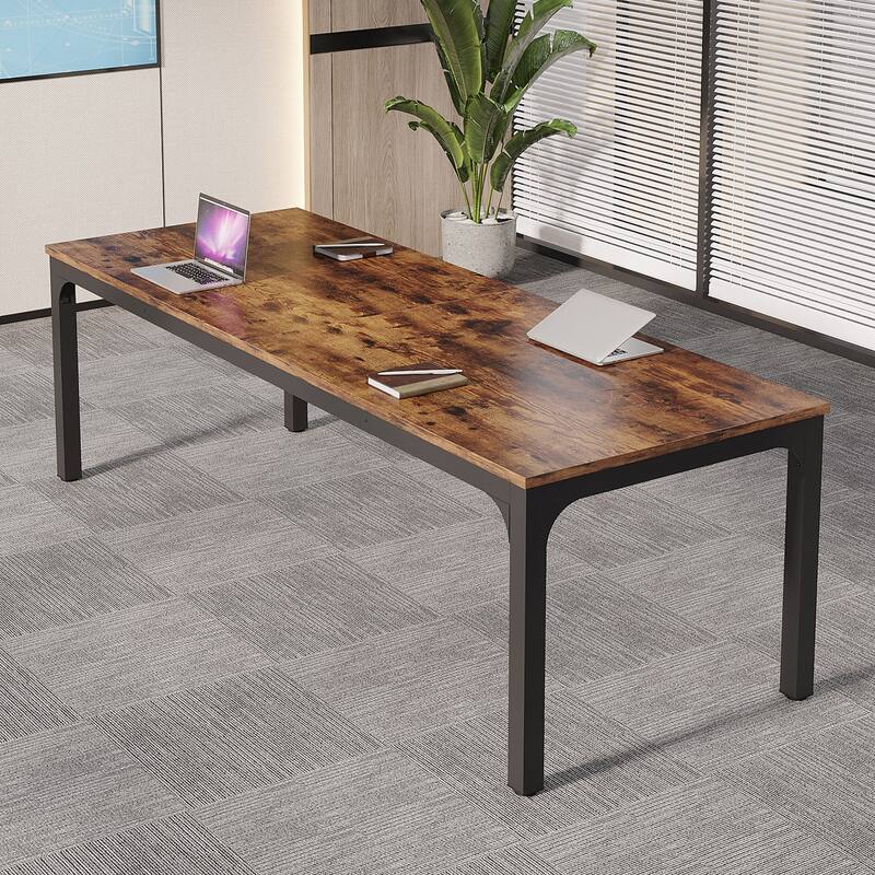 78.74" Large Rectangle Conference Table, Office Meeting/Seminar/Business Table Desk for Office Boardroom & Meeting Room