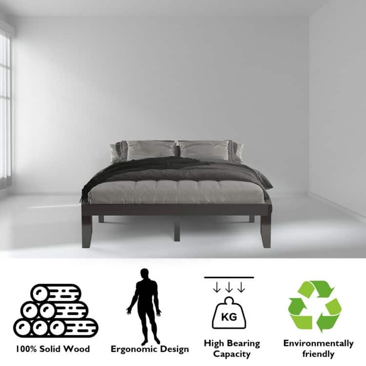 Queen Size 14" Wooden Bed Mattress Frame