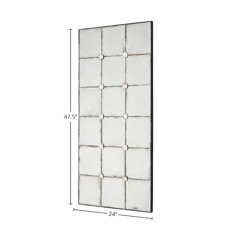 Furniture Classics Aces Iron Rectangular Wall Mirror - Black