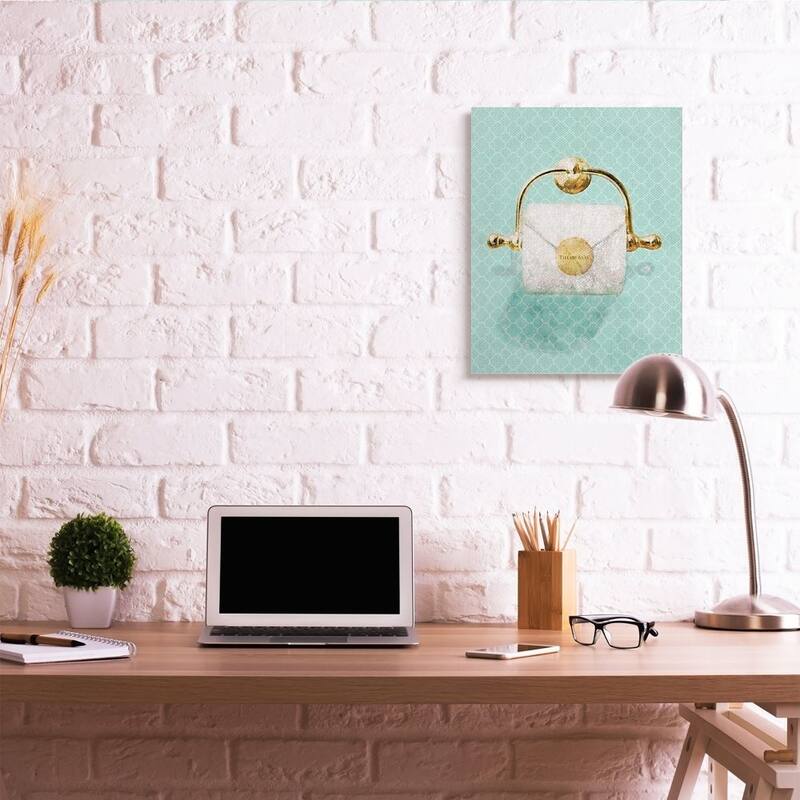 Stupell Fashion Toilet Paper Roll Iconic Blue Designer Glam Canvas Wall Art Design By Ziwei Li