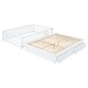 preview thumbnail 50 of 118, Roomfitters Twin Size Wood Daybed with Fence Guardrails, 2 Storage Drawers, Convertible Floor Bed, and Built-In Shelving