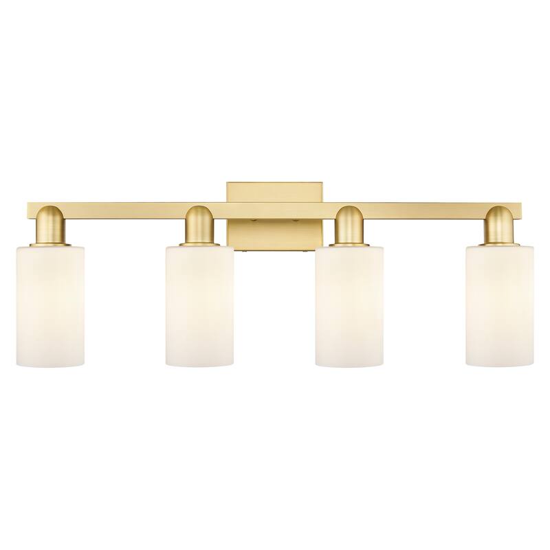Innovations Lighting Endless Possibilities Arcadia - Clymer - 4 Light 31" Bath Vanity Light - Satin Gold/Matte White