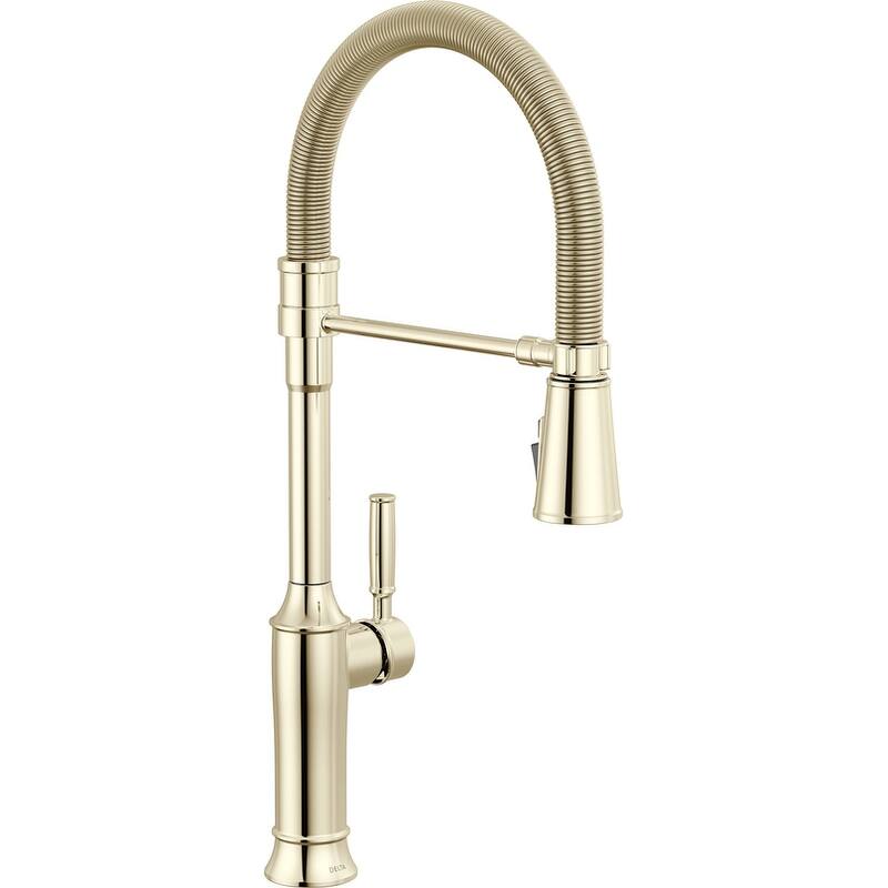 Delta 9684-DST Renaldi 1.8 GPM Single Hole Pre-Rinse Kitchen Faucet - Lumicoat Brilliance Polished Nickel