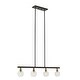 preview thumbnail 4 of 8, Shakil Matte Black Modern 4-Glass Globe Pendant Light by iNSPIRE Q Modern