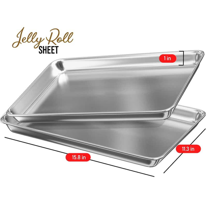 JoyTable Aluminum Steel Non-stick Baking Sheet/Cookie Sheet Set