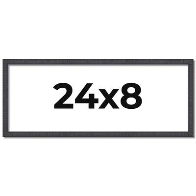 24x8 Frame Brown Picture Frame - Complete Modern Photo Frame Includes