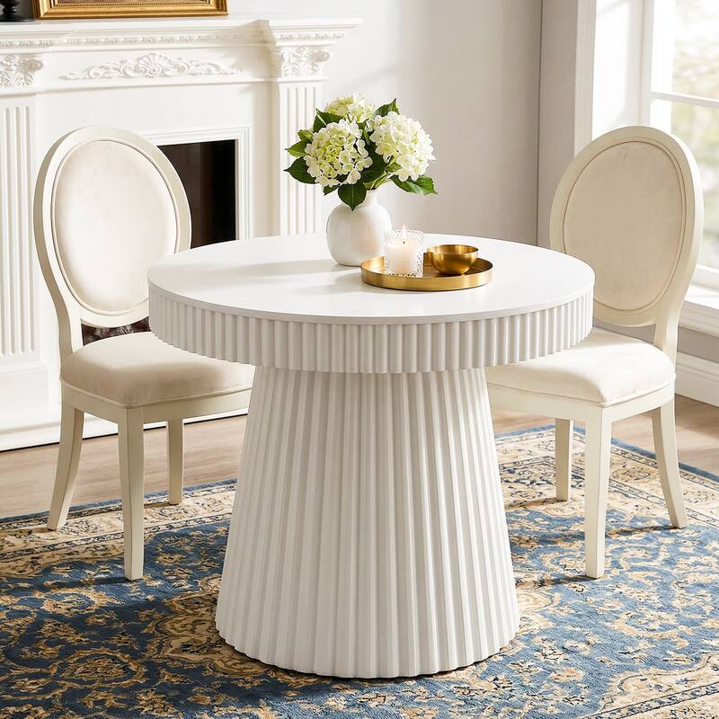 Small Dining Table, Modern Round Kitchen Table, 31.5" Circle Dining Tables for Kitchen, Dining Room, Living Room, Apartment